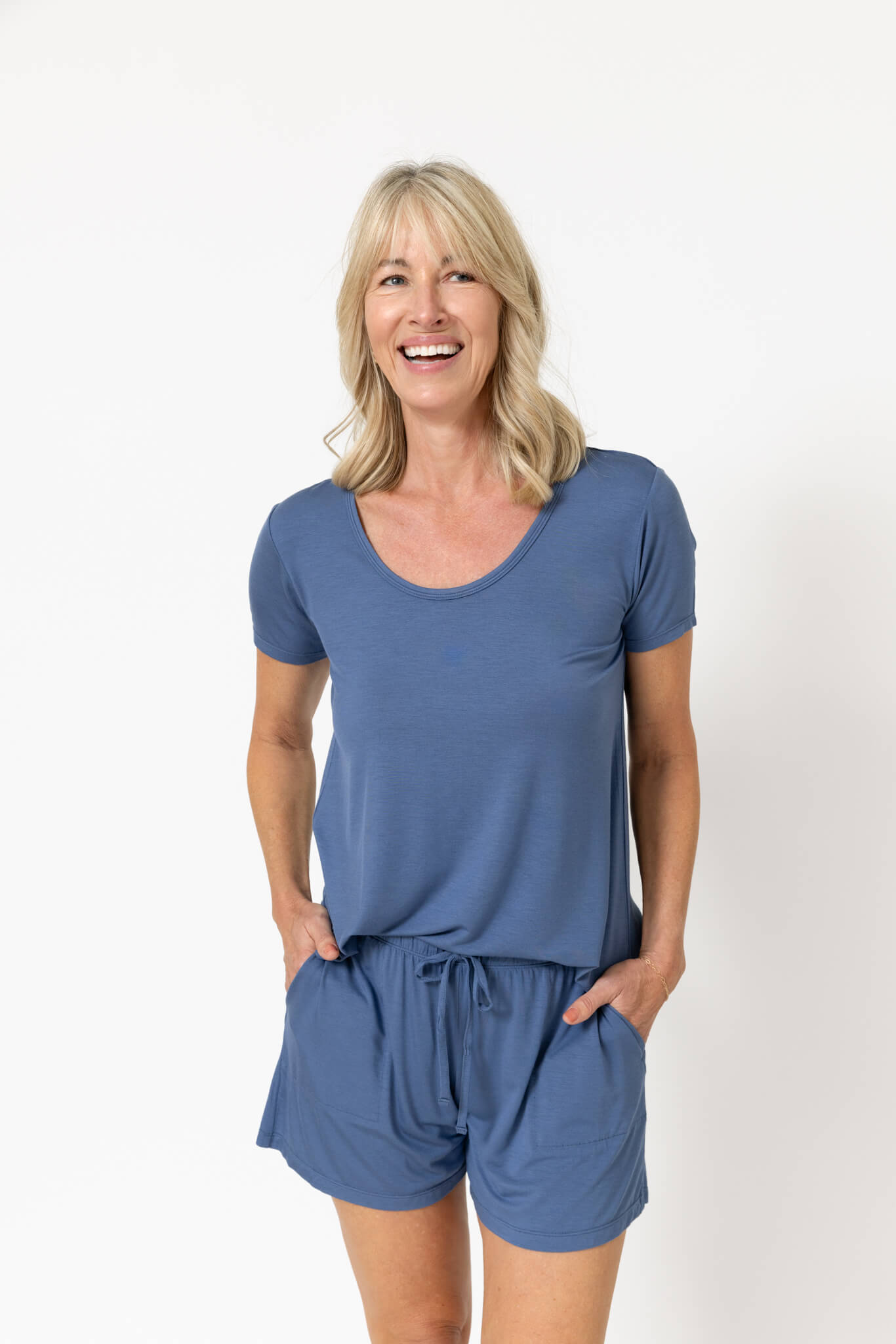 Drier Nights Sleep Tee & Short with Pockets Set