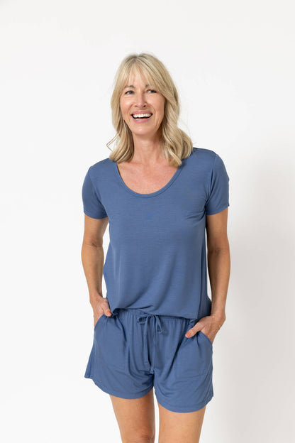 Drier Nights Sleep Tee & Short with Pockets Set