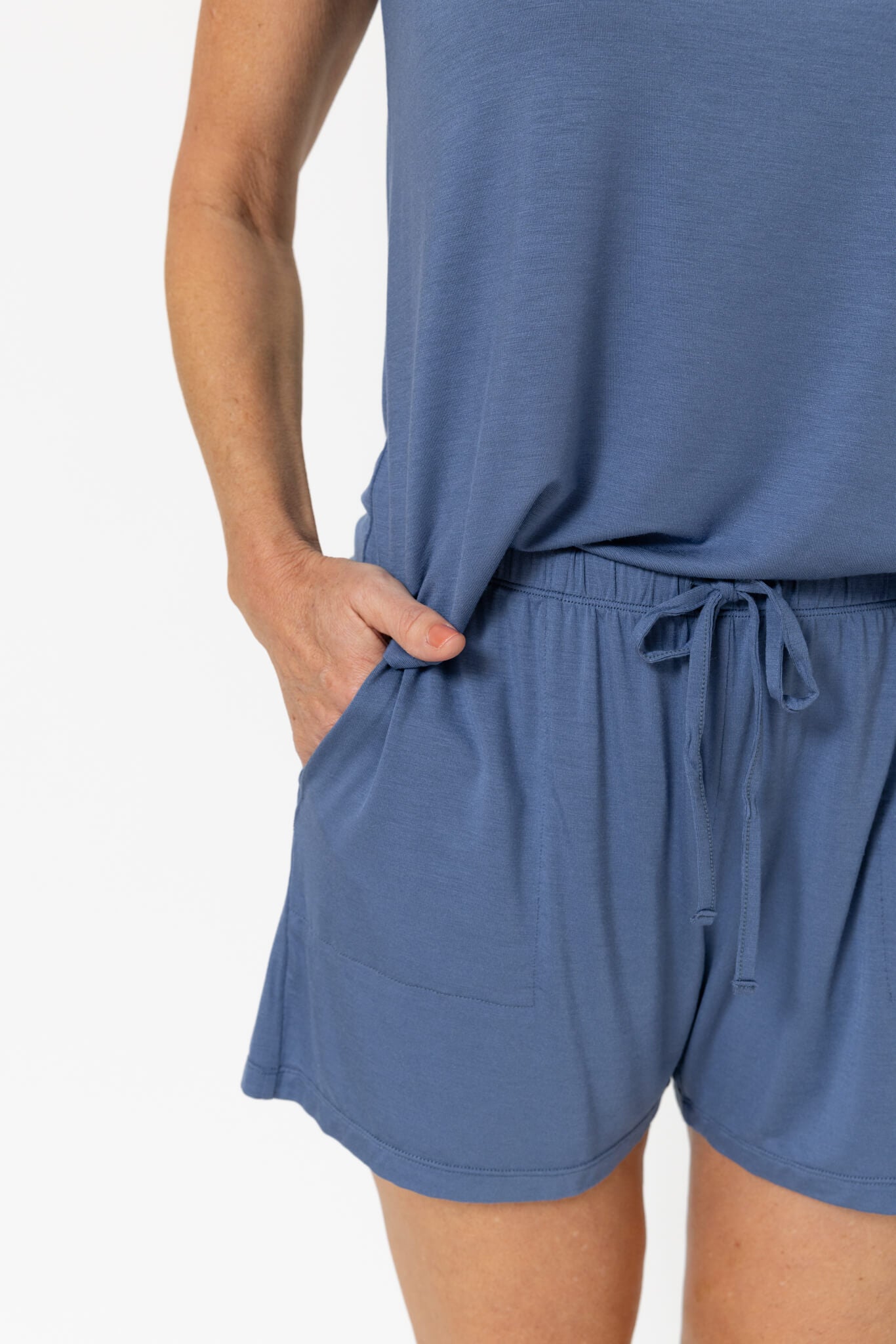 Drier Nights Sleep Tee & Short with Pockets Set