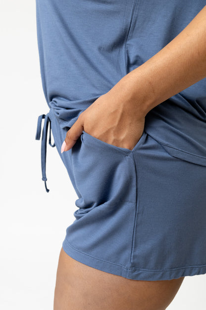 Drier Nights Sleep Tee & Short with Pockets Set