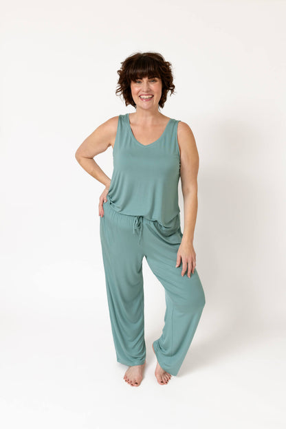 Drier Nights Soft V-Neck Sleep Tank & Pant Set