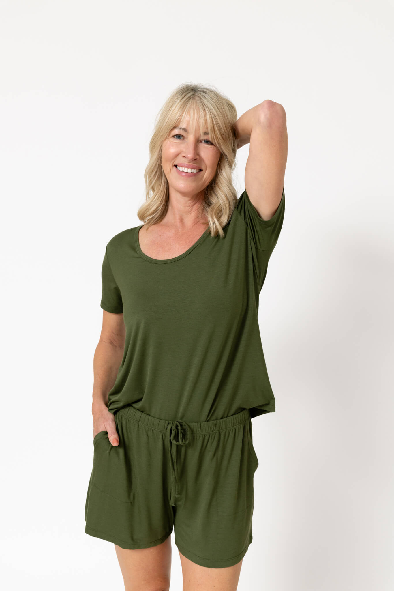 Drier Nights Sleep Tee & Short with Pockets Set