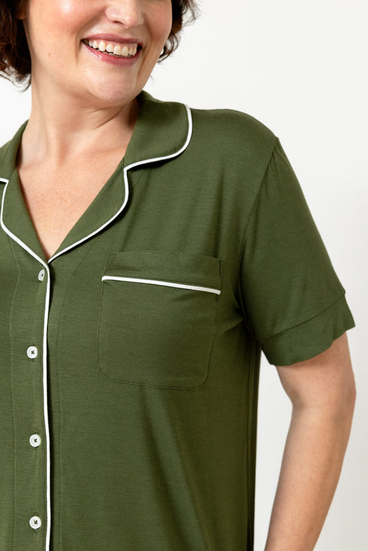 Drier Nights Button-Down Sleep Tee