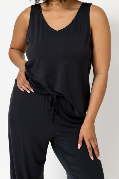 Drier Nights Soft V-Neck Sleep Tank & Pant Set
