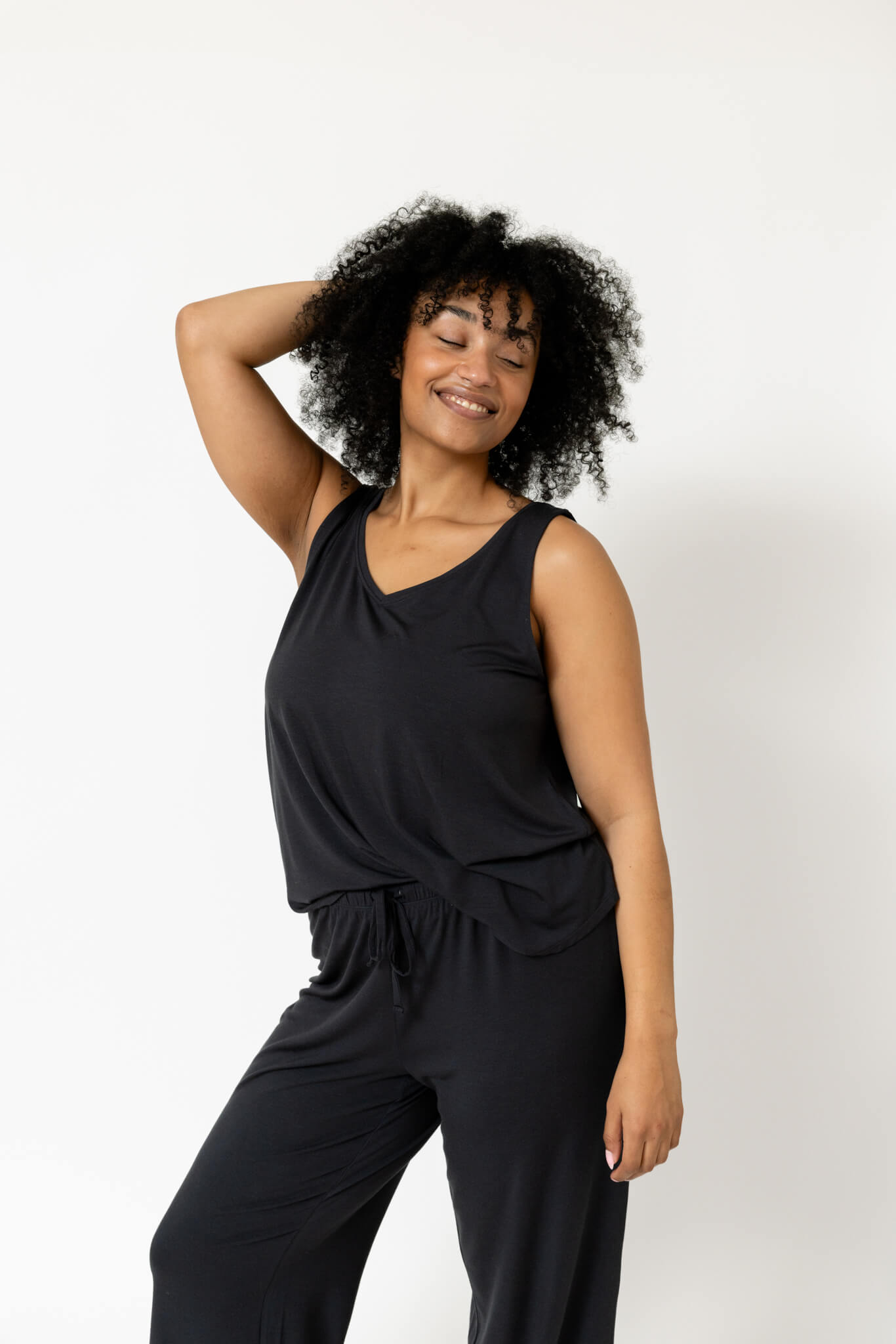 Drier Nights Soft V-Neck Sleep Tank & Pant Set