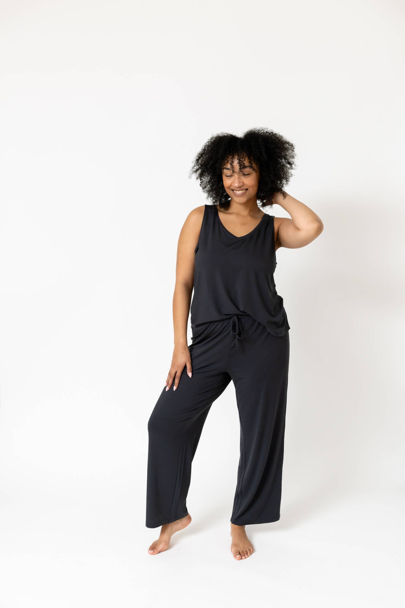 Drier Nights Soft V-Neck Sleep Tank & Pant Set