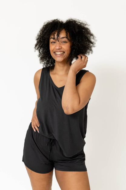 Drier Nights Soft V-Neck Sleep Tank & Short Set