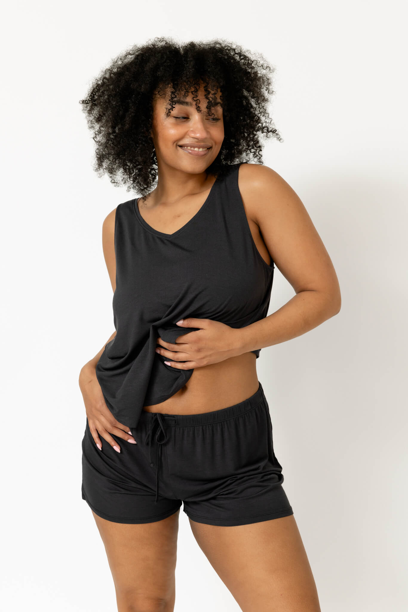 Drier Nights Soft V-Neck Sleep Tank & Short Set