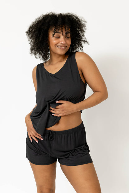 Drier Nights Soft V-Neck Sleep Tank & Short Set