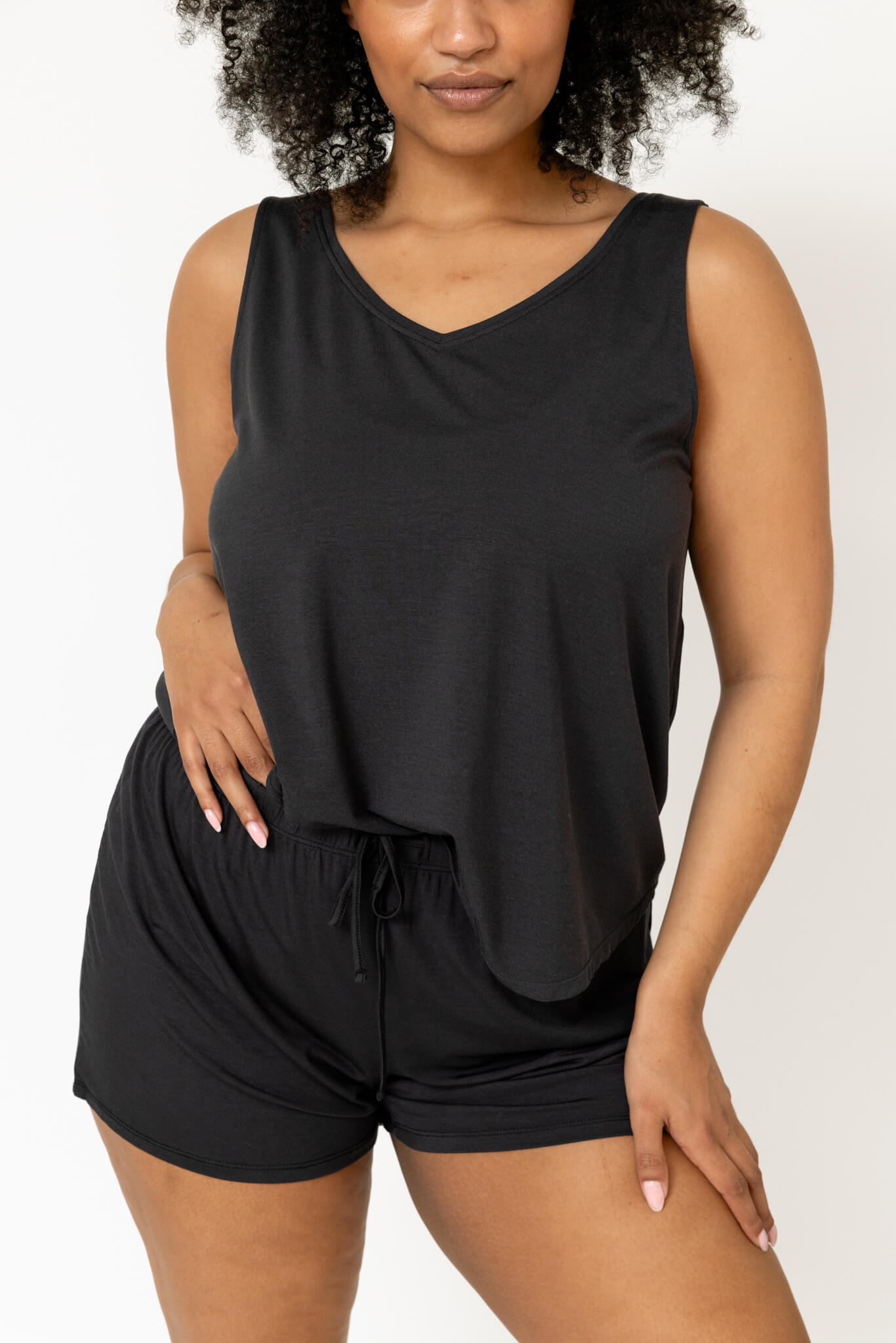 Drier Nights Soft V-Neck Sleep Tank & Short Set