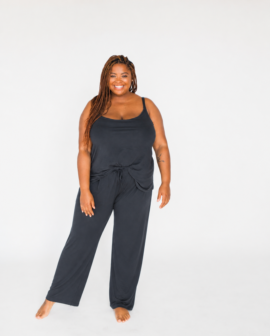 black piper and mint nursing tank and pant set