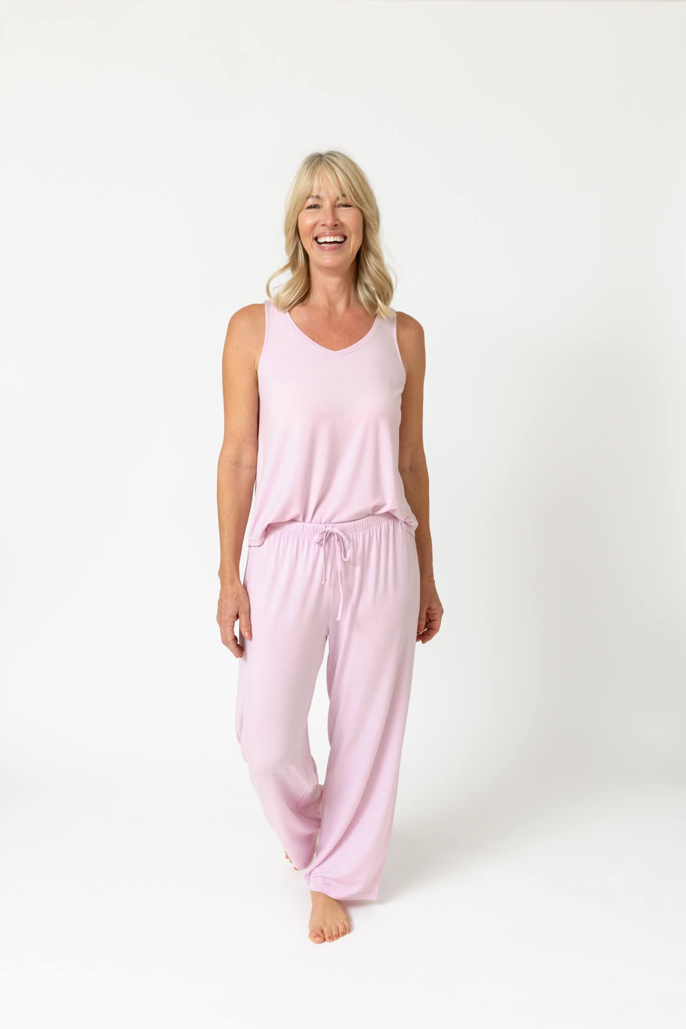 Drier Nights Soft V-Neck Sleep Tank & Pant Set