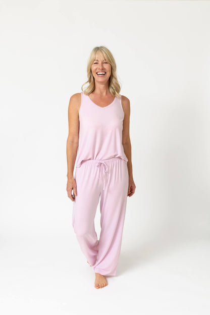 Drier Nights Soft V-Neck Sleep Tank & Pant Set